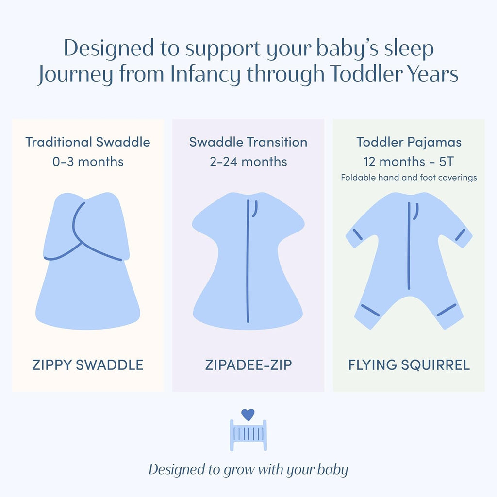 Zipadee-Zip Transition Swaddle - Cozy Baby Swaddle Blanket with Zipper Convenience - Roomy Wearable Blanket for Easy Diaper Changes - Friendly Fox, Small (4-8 Month)