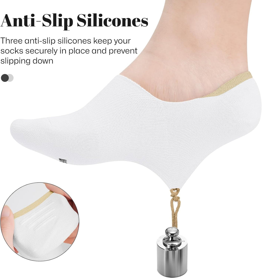 No Show Socks Women Low Socks Non Slip Flat Boat Line 4/8 Pairs